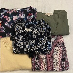5 Pcs Resellers Package Michael Kors Green Blouse and More